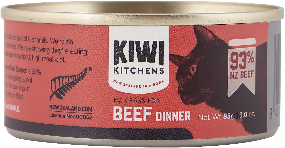 Kiwi Kitchens, Canned Cat Food, Beef Dinner, 3 Ounce Pet