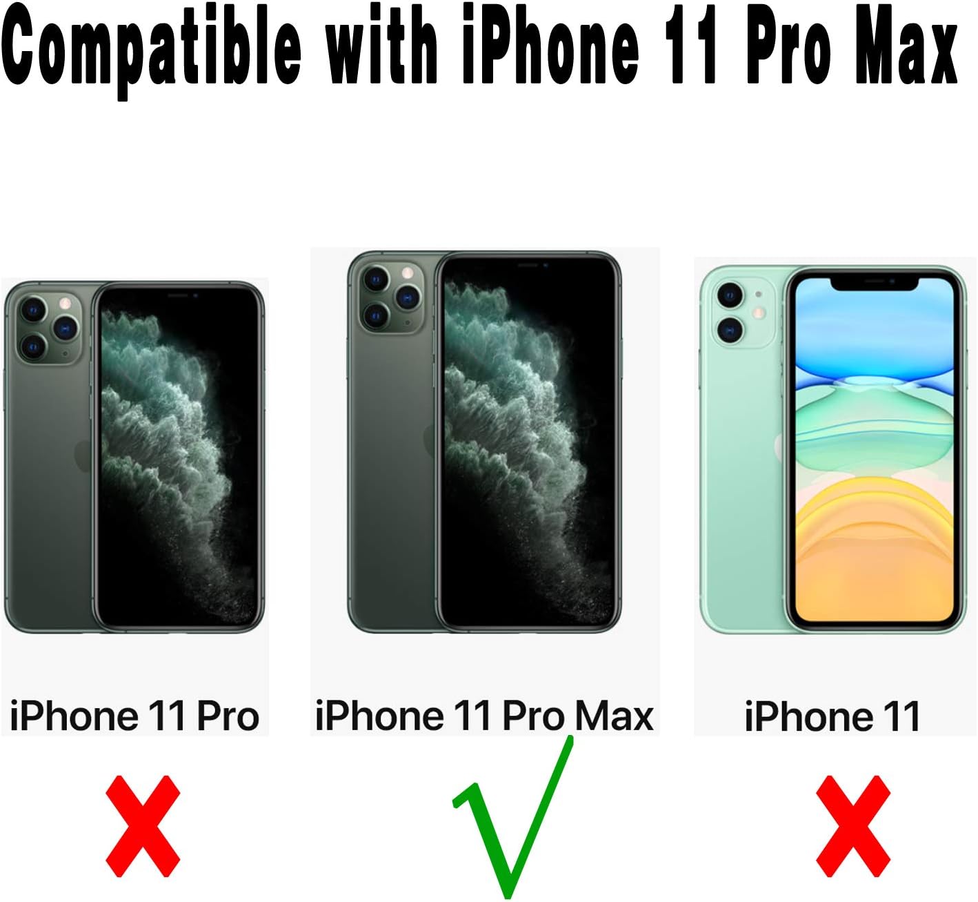 iPhone 11 Pro Max Waterproof Rugged Case - Slim Design with Built-in Screen Protector, Shockproof, 6.5" (Black&Gray) - Image 7