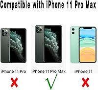 Vista 7 de Funda resistente al agua para iPhone 11 Pro Max, diseño delgado con protector de pantalla integrado, a prueba de golpes, 6.5 pulgadas (negro y gris)