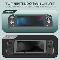 Vista 3 de eXtremeRate Paquete de 2 protectores de pantalla de vidrio templado transparente HD con borde verde cazador, protector de pantalla para Nintendo