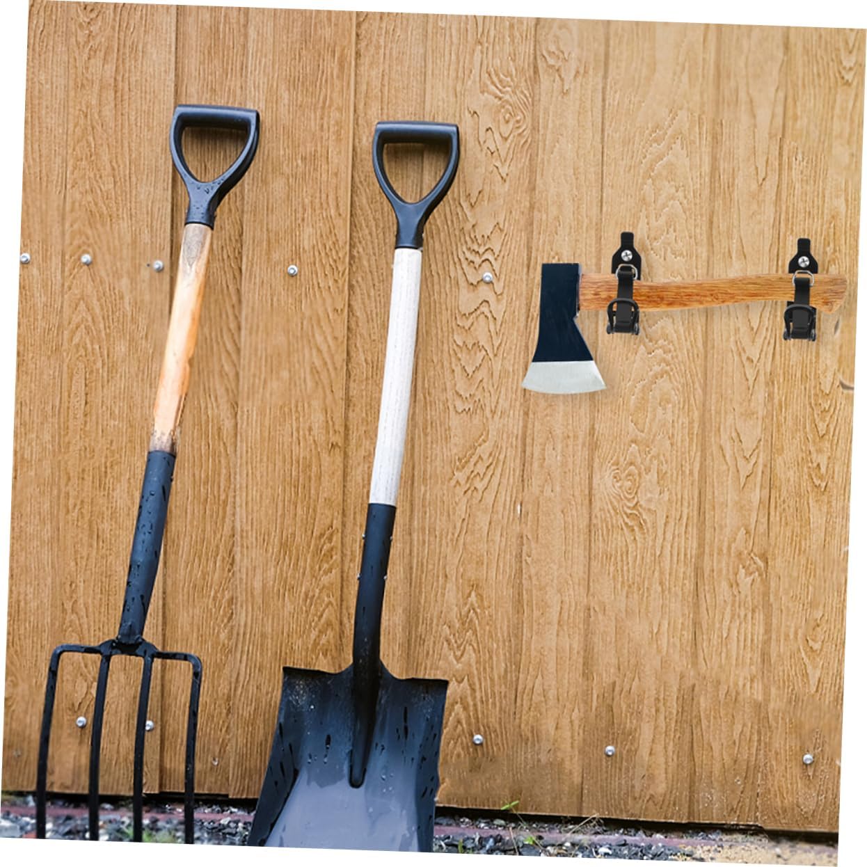 2pairs Heavy-Duty Shovel Holder Mount Brackets for Truck Roof Folding Tool Storage Clamp for Vehicle Accessories Metal Design for Secure Installation