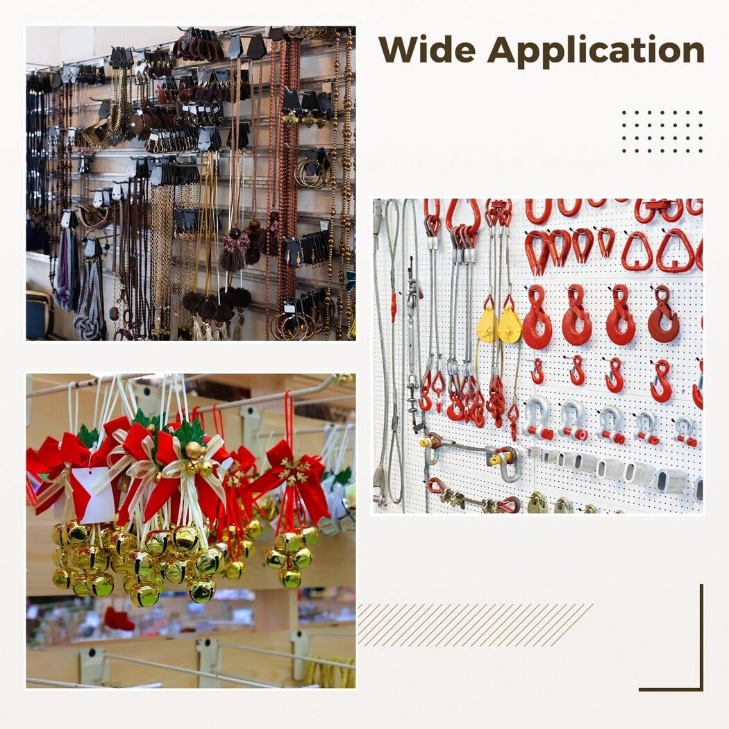 Homaisson Gridwall Hooks 6 Inch, 32 Pcs Display Hook for Grid Wall, Hook for Grid Wall Panel, Grid Panel Hanging Hooks for Retail, Home, and Workspace Organization, Black