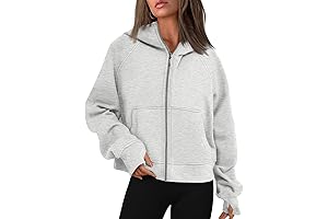 Gray Zip-Up Hoodie: Cropped Comfort and Edgy Style