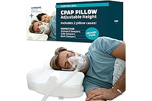 Lunderg CPAP Pillow: Adjustable Memory Foam Sleep Aid for Sleep Apnea
