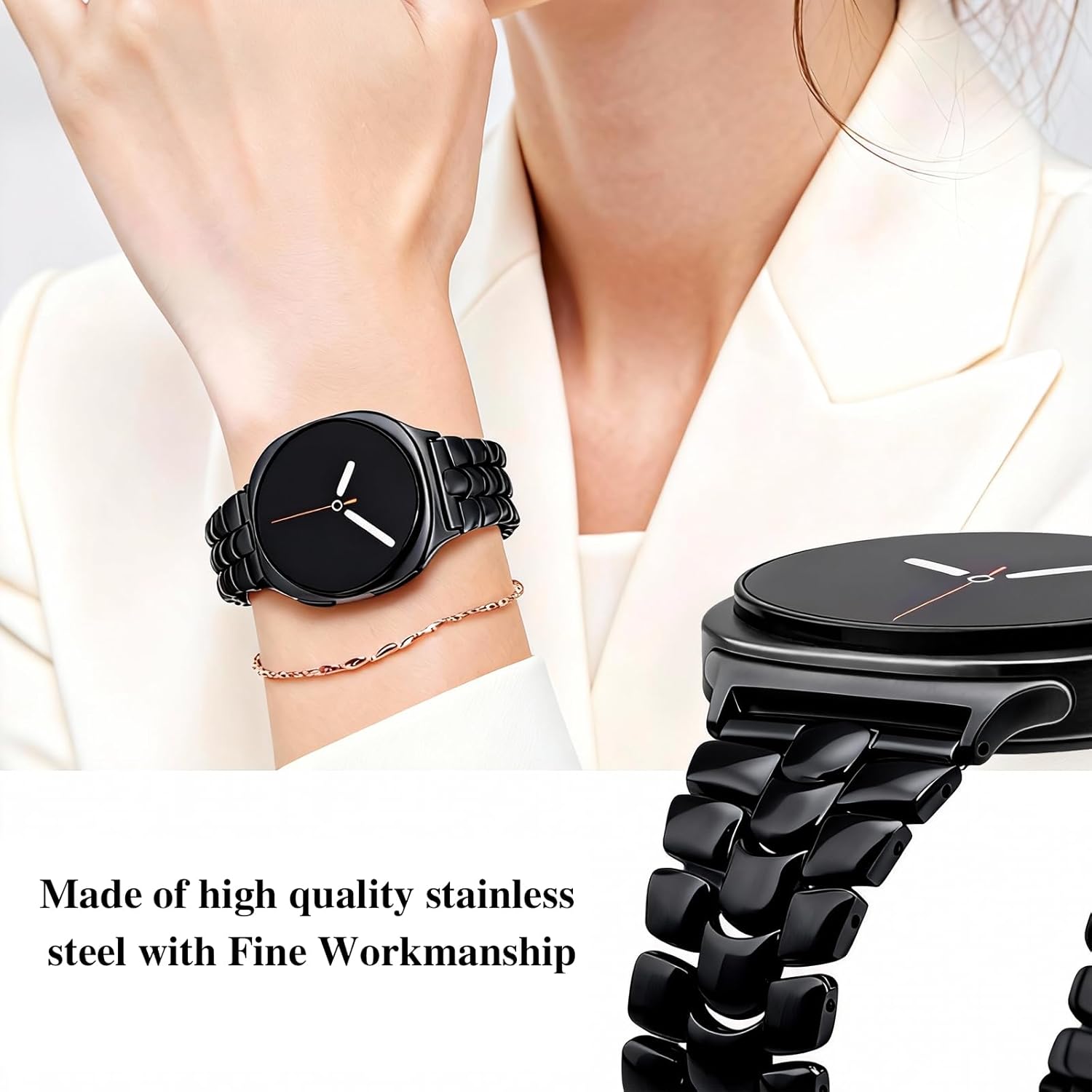 Metal Bands Compatible with Samsung Galaxy Watch 8 40mm/44mm Watch8 Classic 46mm Replacement Women Men Wristbands