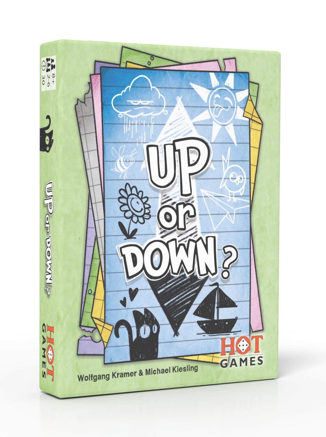 Hot Games Juego de cartas Up or Down - Juego familiar estratégico
