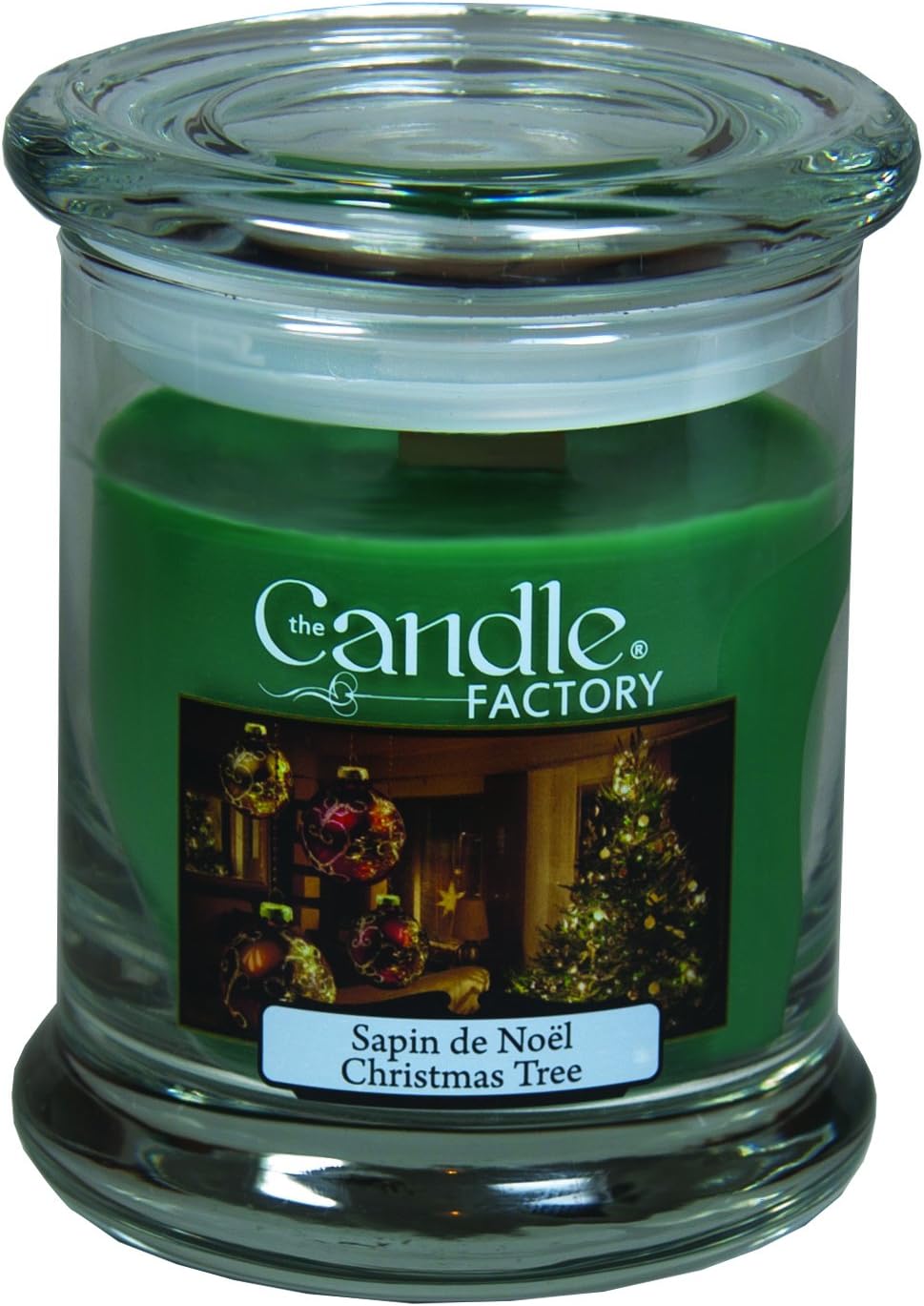 The Candle Factory Medium 8-ounce Jar Crackling Candle, Christmas Tree
