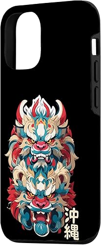 Miniatura 2 de Funda para iPhone 14 Okinawa Japón Shisa Guardian Lions Okinawa Kanji japonés