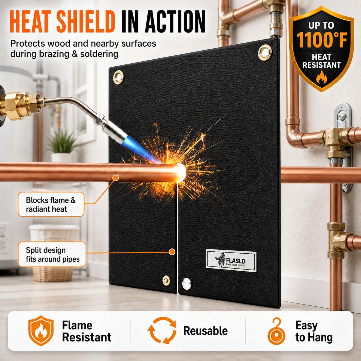 FLASLD Welding Blanket - Heat Shield for Soldering -3