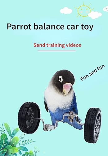Miniatura 5 de Juguete de entrenamiento de inteligencia de pájaros, rompecabezas de loro, juguete de coche de equilibrio para pájaro pequeño y mediano, juguete