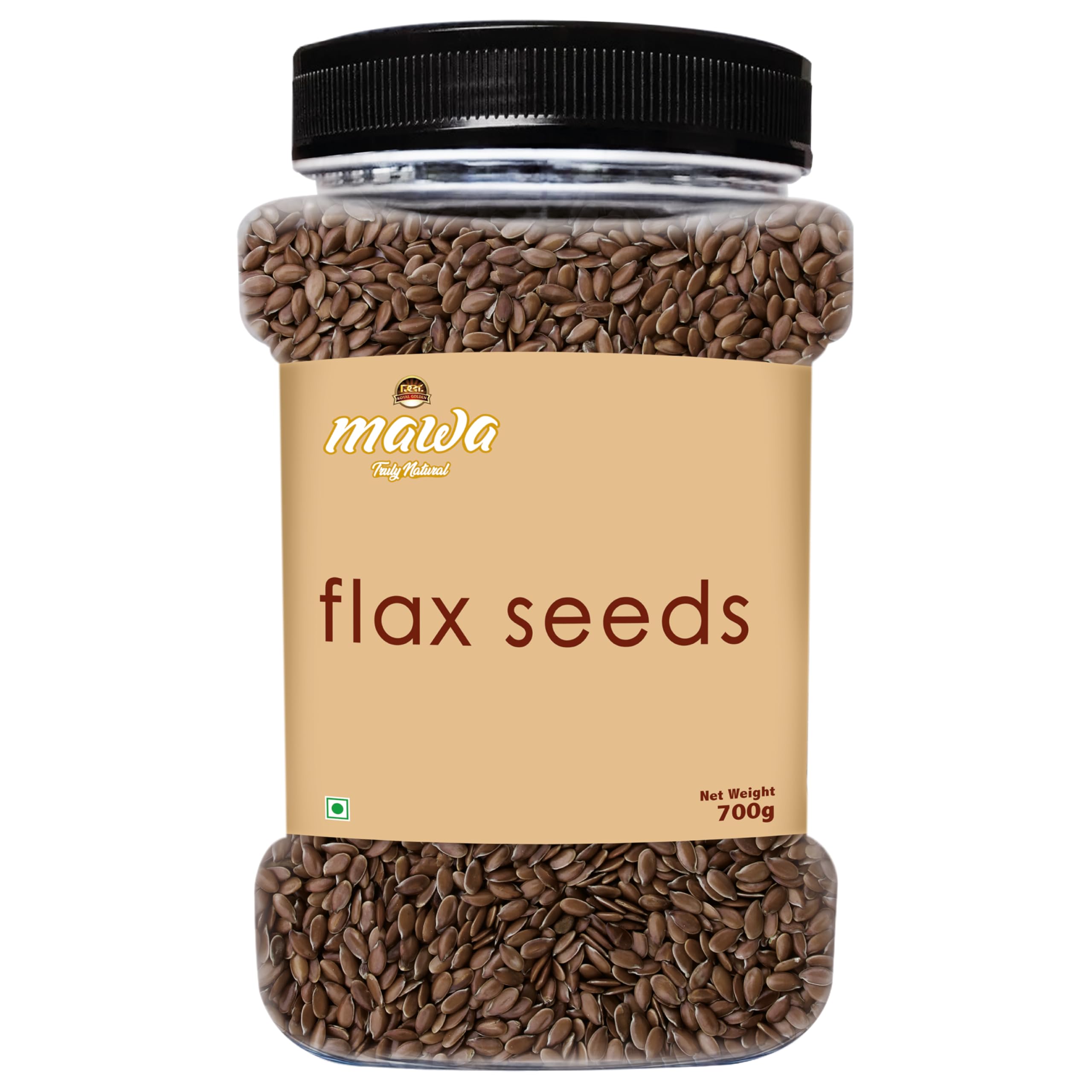Mawa Flax Seeds 700g | Whole Grain Brown Seeds | Rich in Protein | Plant Protein | Fiber Rich | Super food | Use in Salads, Yoghurt, Smoothies, or Baked goods | Plastic Jar- 700g