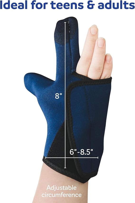 Fun and Function - Adjustable Chewy Gloves - Anti Finger Biting Compression Sensory Gloves - Also Helps Stop Thumb Sucking - Sensory Chew Thumb Guard - 2 Gloves - X-Large
