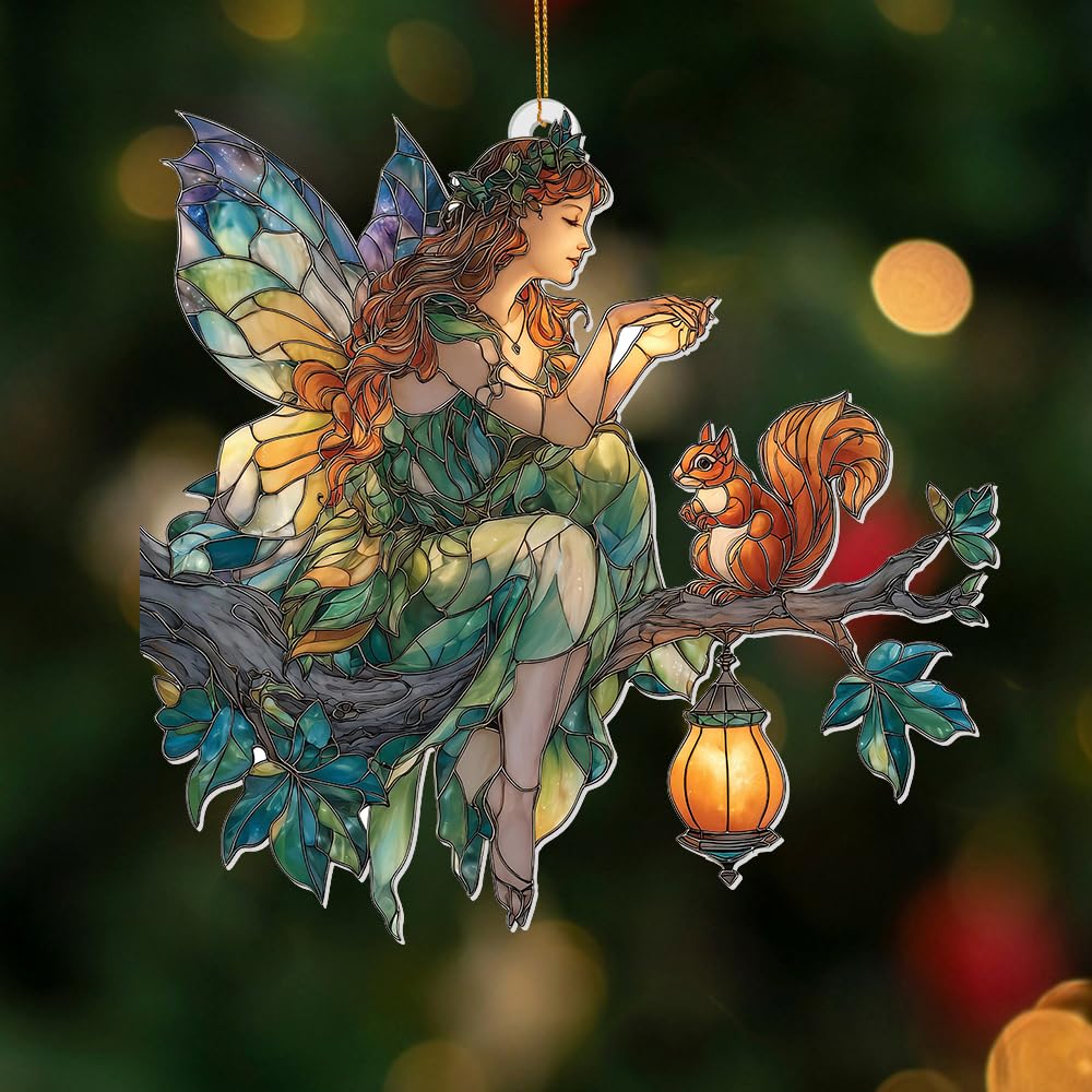 Attrape-soleil fée acrylique déco suspendue fenêtre jardin d'hiver