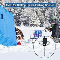 Vista 6 de Ice Anchor Drill Adapter, Ice Fishing Shelter Accessories, Universal for Ice Anchors