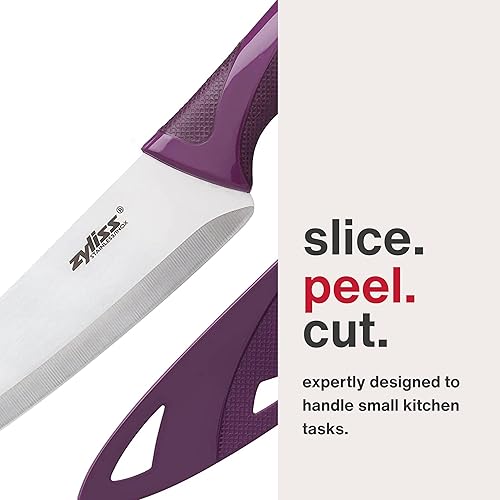 Miniatura 2 de Zyliss Utility Knife with Sheath Cover - Precision Knife for Cutting & Slicing - Paring Knife for Meat, Fruits & Vegetables - Culinary Kitchen Knife