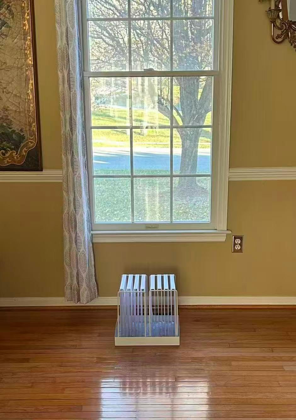 VecoCuby Up to 12 L/Day 1500 sq-ft High Throughput Non-Electric Evaporative Humidifier TWIN-HT3G (Optional Cloth Wicks Pre-installed: Partly)