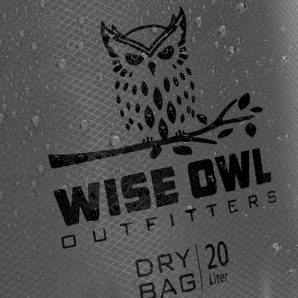 Wise Owl Outfitters Paquete de 3 bolsas impermeables ligeras y herméticas de 5L/10L/20L, bolsas secas pequeñas y grandes para kayak, playa, viajes, canotaje, senderismo