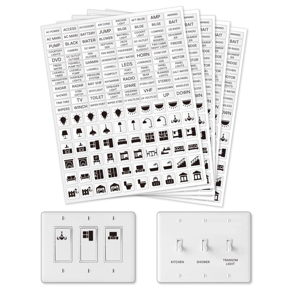 Amazon.com: GOMAKERER 780 Pcs Light Switch Sticker Labels, 2