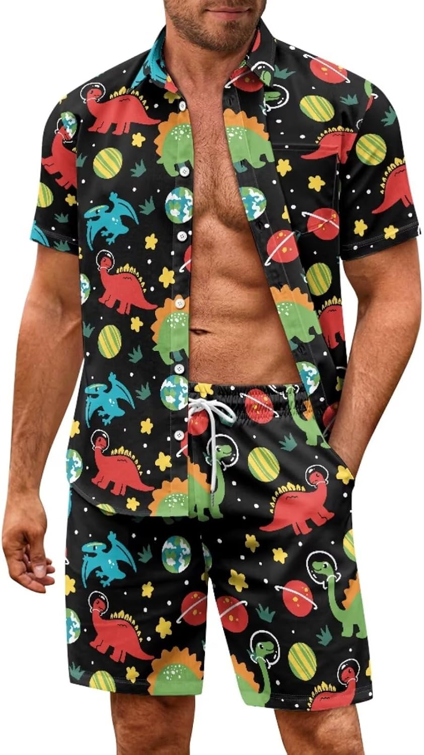 Couples Pajamas Sets Short Sleeve Plus Size Button Down Pj Soft Cute Pajama Set His and Her Matching Pjs