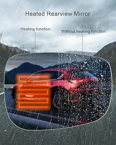 Miniatura 3 de PNYZIK Espejo calefactable para el lado del pasajero con monitoreo de punto ciego apto para CX-5 2015 2016 CX-3 2016-2021 Reemplazar KA0G-69-1G1