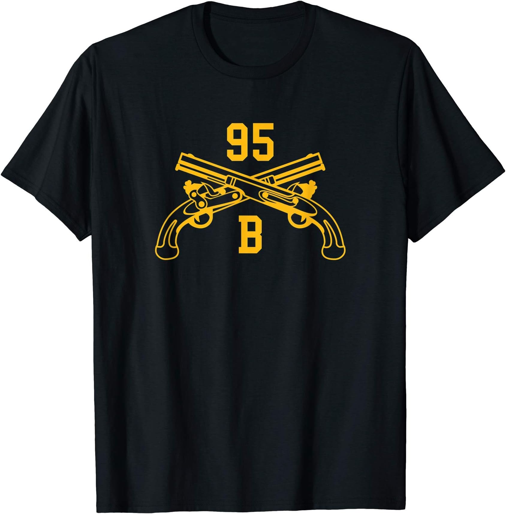 Veteran Gift Ideas | Military Police95B Military Police Officer | Crossed Pistols T-ShirtOEKO-TEX STANDARD 100