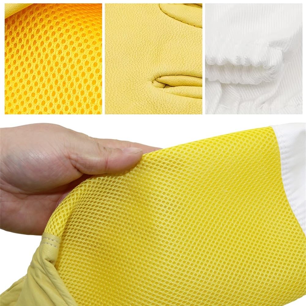 Breathable Beekeeping Gloves Long Sleeve Sheepskin Palm Comfortable Apiculture Tool 1 Pair