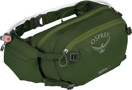 Osprey Seral - Cangurera unisex de 7 litros con depósito hidráulico, color verde musgo polvo