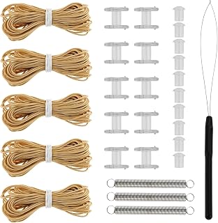 YSD RV Blinds Repair Kit for Camper Window, Window Shade Restringing Kit Pleated Shade Repair Kit for Day Night Pleated Window Shade. (Brown)