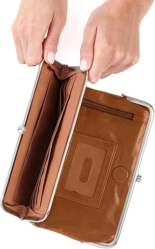 Miniatura 5 de HOBO Lauren - Cartera de mano  Construcción de cuero suave con cierre de bloqueo de beso bolsillo interior con cremallera y ranuras para tarjetas