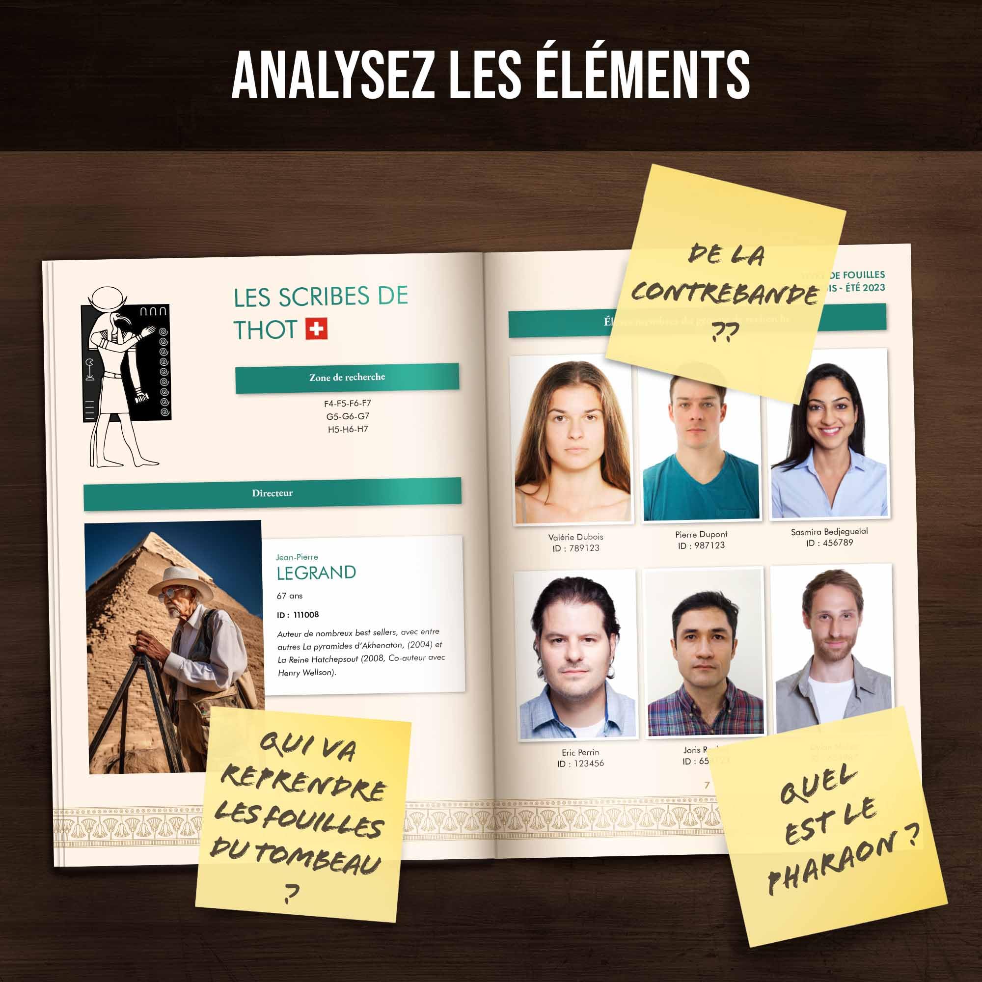 Platonia Games Dossiers Criminels - Mystère dans La Vallée des Rois : Découverte Macabre dans Un Tombeau Pharaonique - Jeu de Societe Escape Game - Jeu d’Enquête Immersif et Collaboratif (Lot de 2)