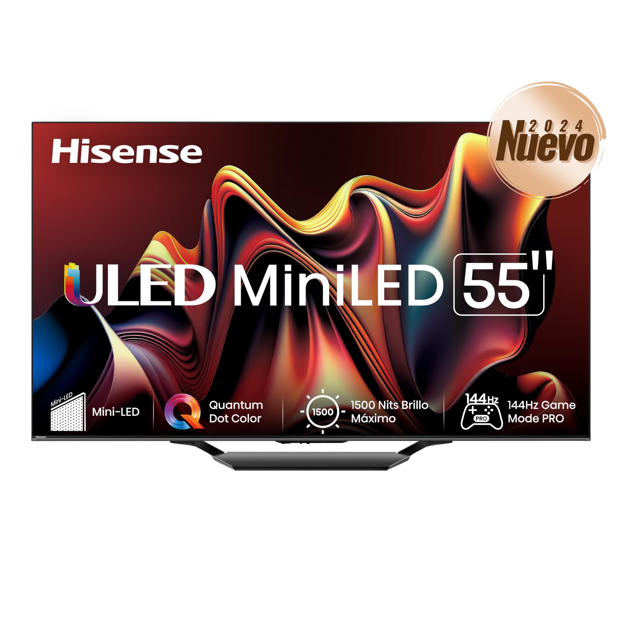 Hisense 75U8N Google TV Compatible with Alexa 2024 MiniLED Display