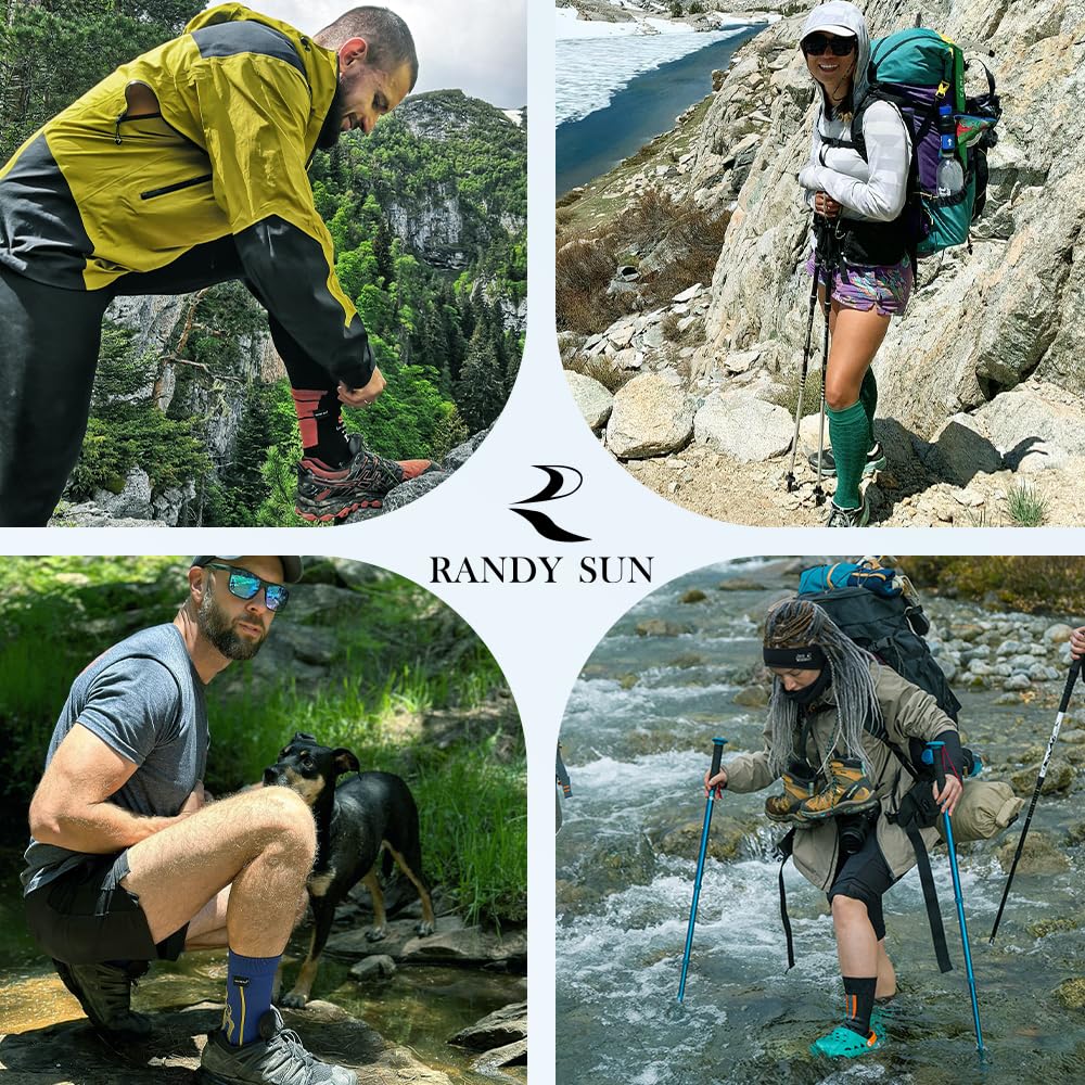RANDY SUN Chaussettes Imperméables pour Femmes Hommes Respirant Résistant au Froid Sports Plein Air 1 Paire