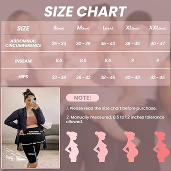 QGGQDD Maternity Cycling Shorts Over Bump for Yoga Workouts Women UK
