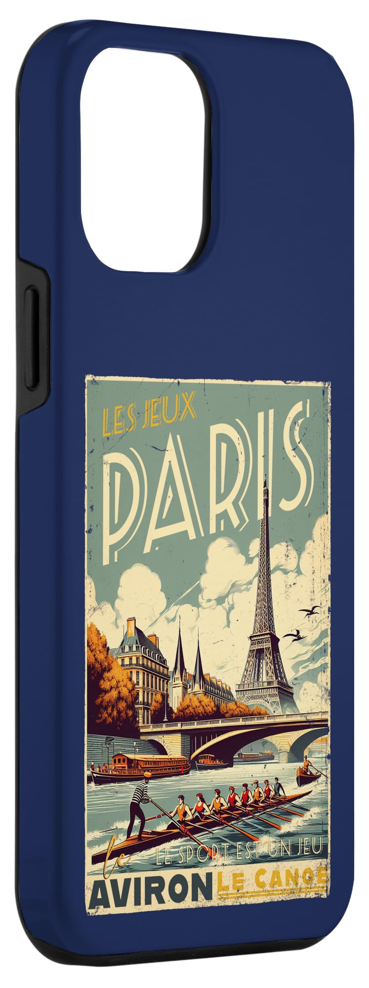 iPhone 14 Plus Paris Rowing Aviron Le Canoe The Games Case - Image 3