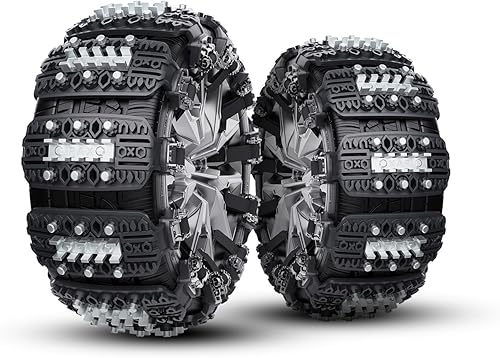 Miniatura 7 de KYX Cadenas de neumáticos para automóvilSUVcamionetas, cadenas universales ajustables de nieve de emergencia para neumáticos, 8.7-11.1 pulgadas,