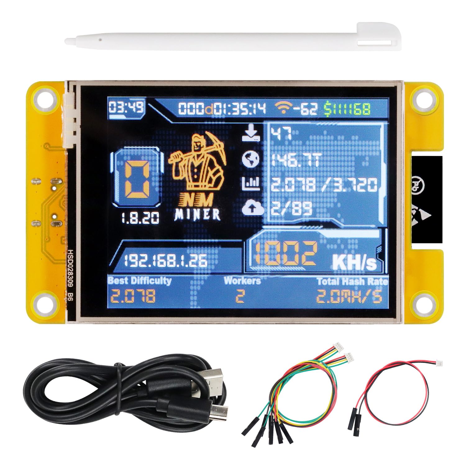 Amazon | Freenove Bitcoin Miner NMMiner NerdMiner, ESP32 CYD 2.8
