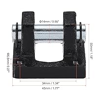 Vista 2 de PATIKIL Cilindro de aire neumático Rod Pivot Clevis 3 Pack Soporte de montaje trasero Pieza de montaje negro