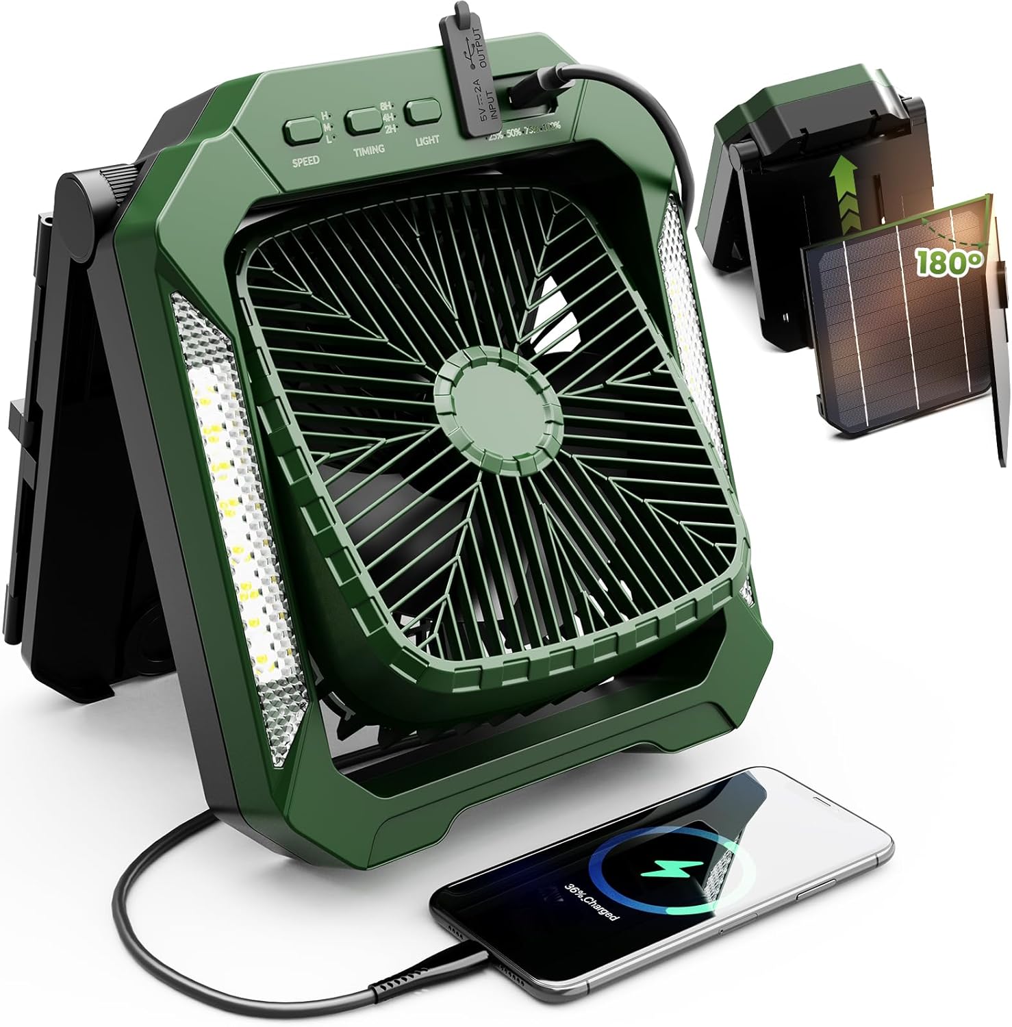 26800mAh Portable Fan Rechargeable GREEN