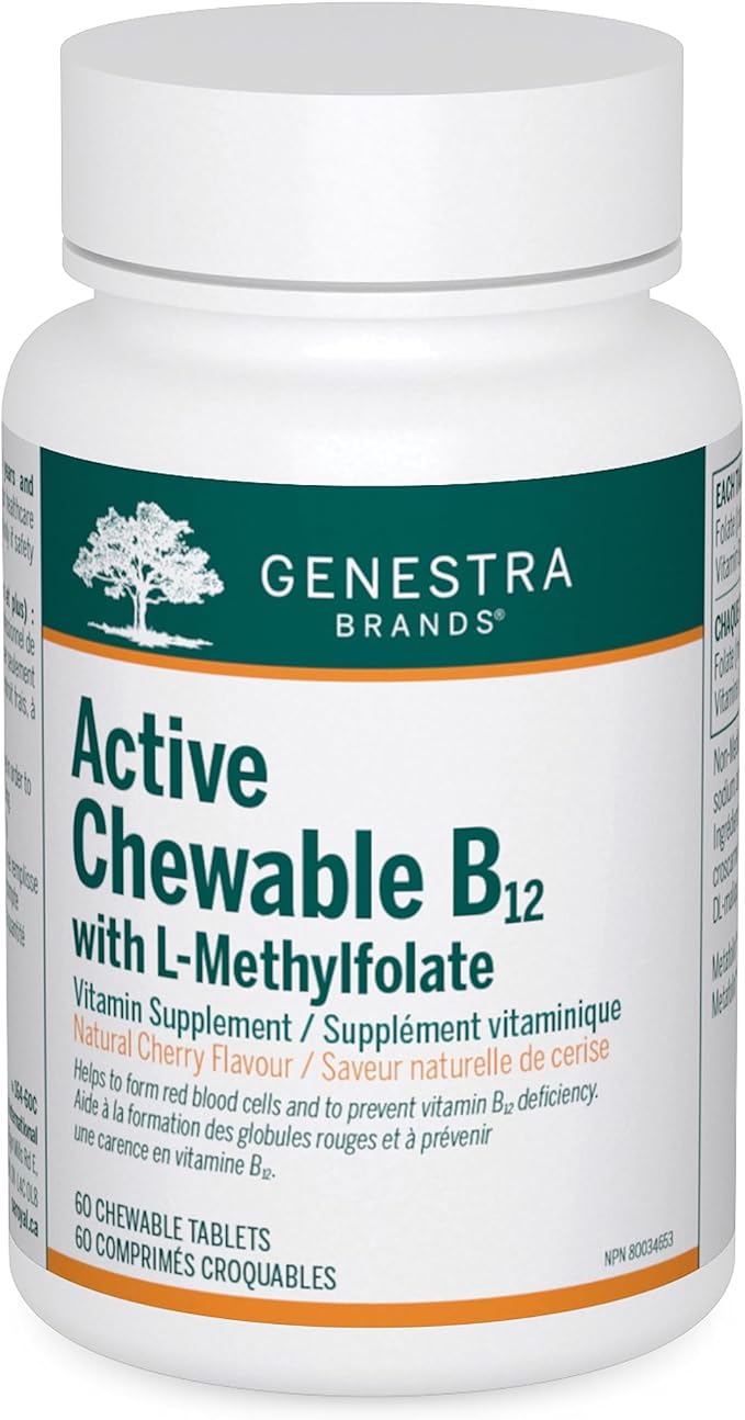 Genestra Brands Active Chewable B12 with LMethylfolate Vitamin B12