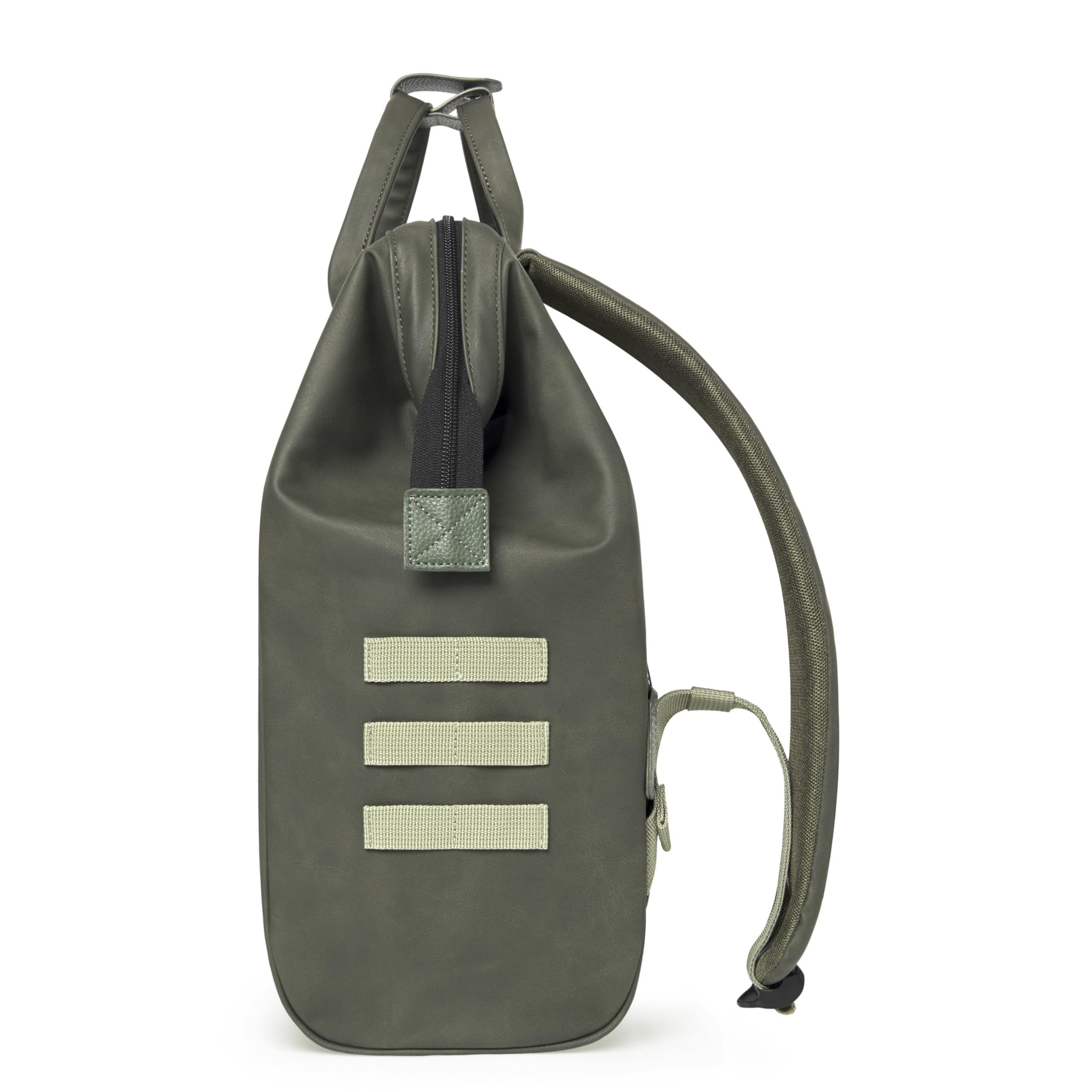 CABAIA - Sac à Dos Adventurer Busan - Medium 18L - Déperlant - Compartiment Ordinateur Portable 13" - 2 Poches - Certifié Vegan - Sac Voyage, Affaires, École pour Homme et Femme - Vert
