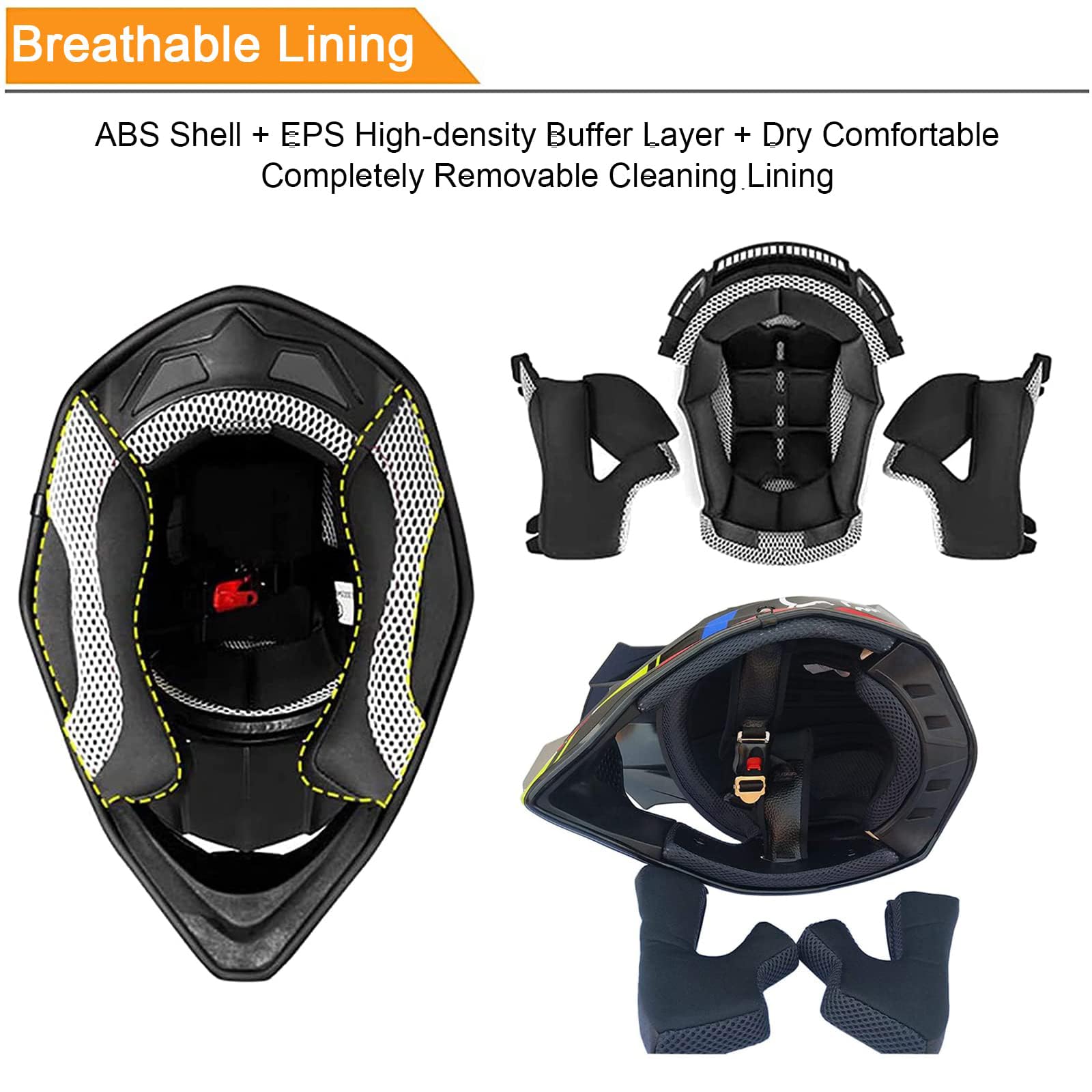 Casco de Motocross con Gafas máscara y Guantes Casco Integral para Motocicleta Todoterreno para Exteriores Cross Country Bicicleta de montaña para Hombres Mujeres Adolescentes Adultos