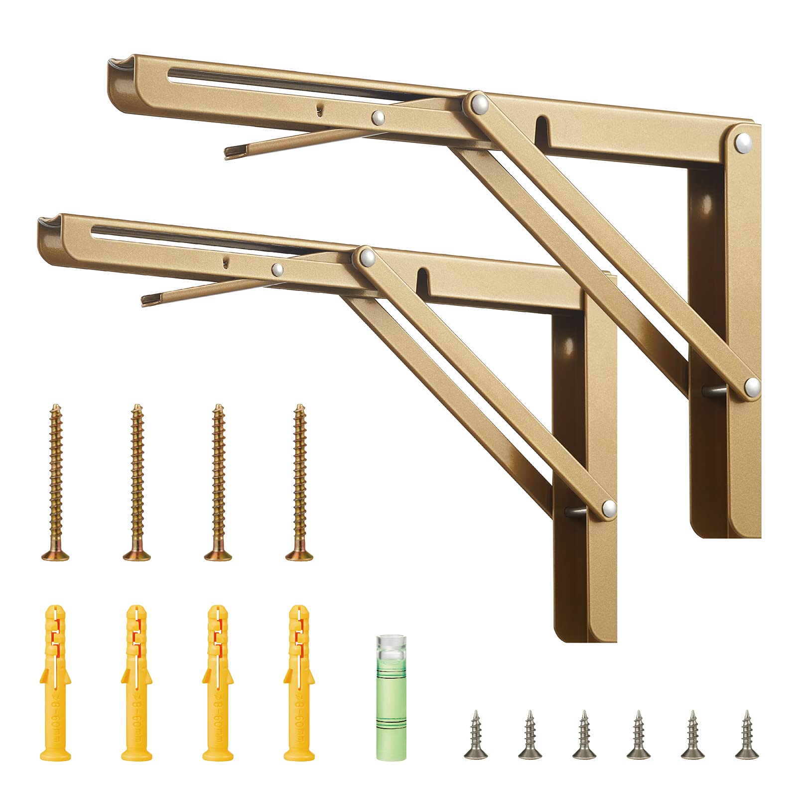 Buy Klg Tech 12'' Folding Shelf Brackets Max. Load 440 lb, Heavy Duty