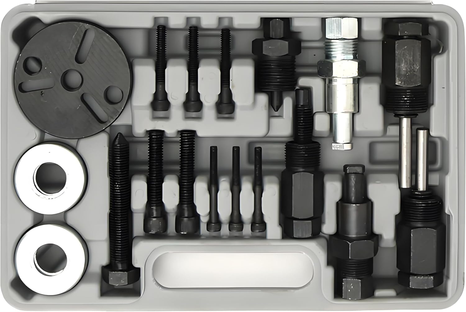 AC Clutch Removal Tool, 23PCS A/C Compressor Clutch Kit, Universal Clutch Removal Kit, Holding Tool Compatible with GM, Chevy, Chrysler, Conditioning Compressor Clutch Puller