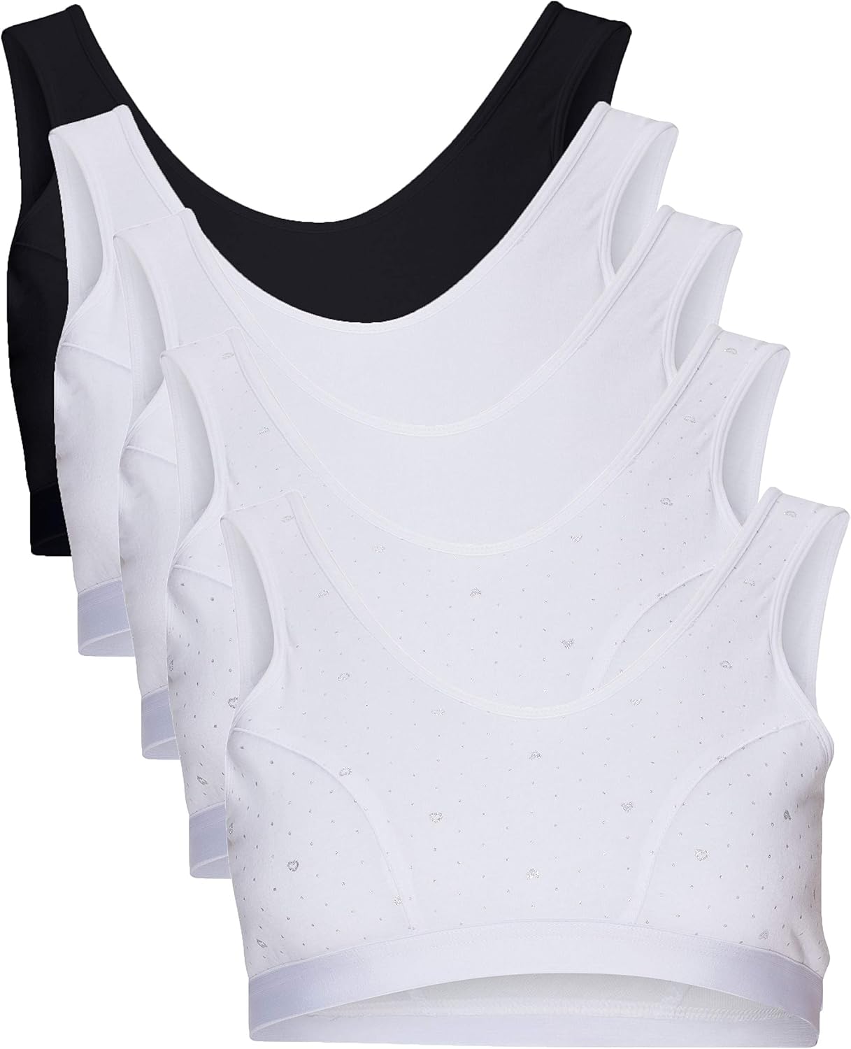 B2BODY Cotton Training Bras for Girls – Sports Bras for Girls, Multi-Pack