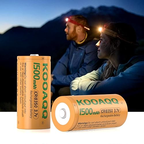 Miniatura 5 de [1500mAh] 2025 Nueva versión 2025 IMR 18350 NI18350A 3.7V botón superior batería recargable para dispositivos domésticos y empresariales, paquete de