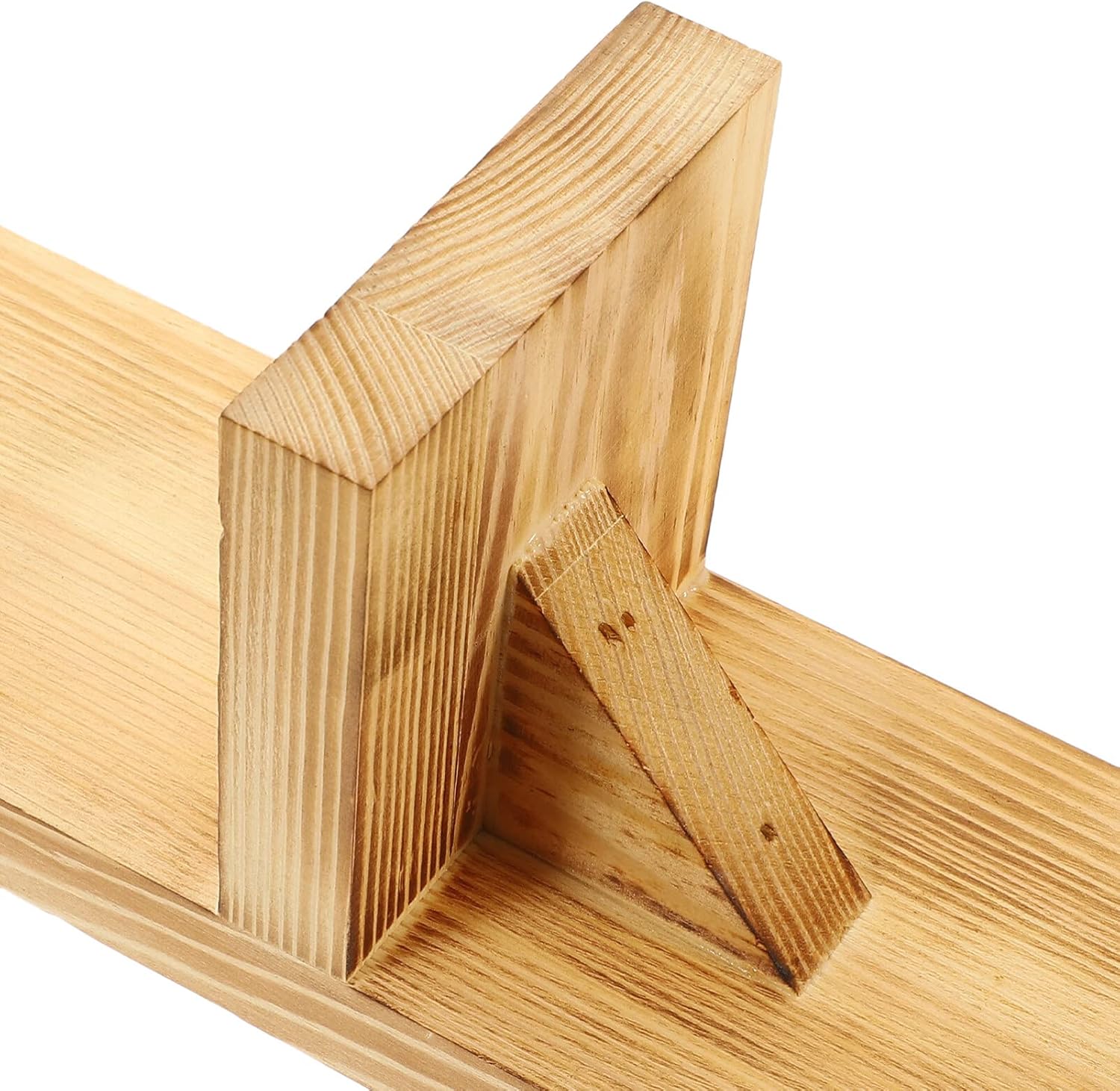 VOSAREA Rustic Wooden Candle Holder Pair Vintage Wall Art Home Decor Wall Sconces for Christmas Decor