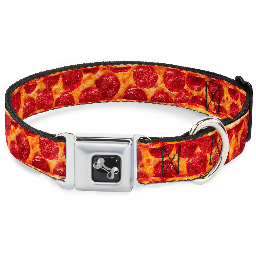Collier chien pizza réglable pour petit chien Buckle Down