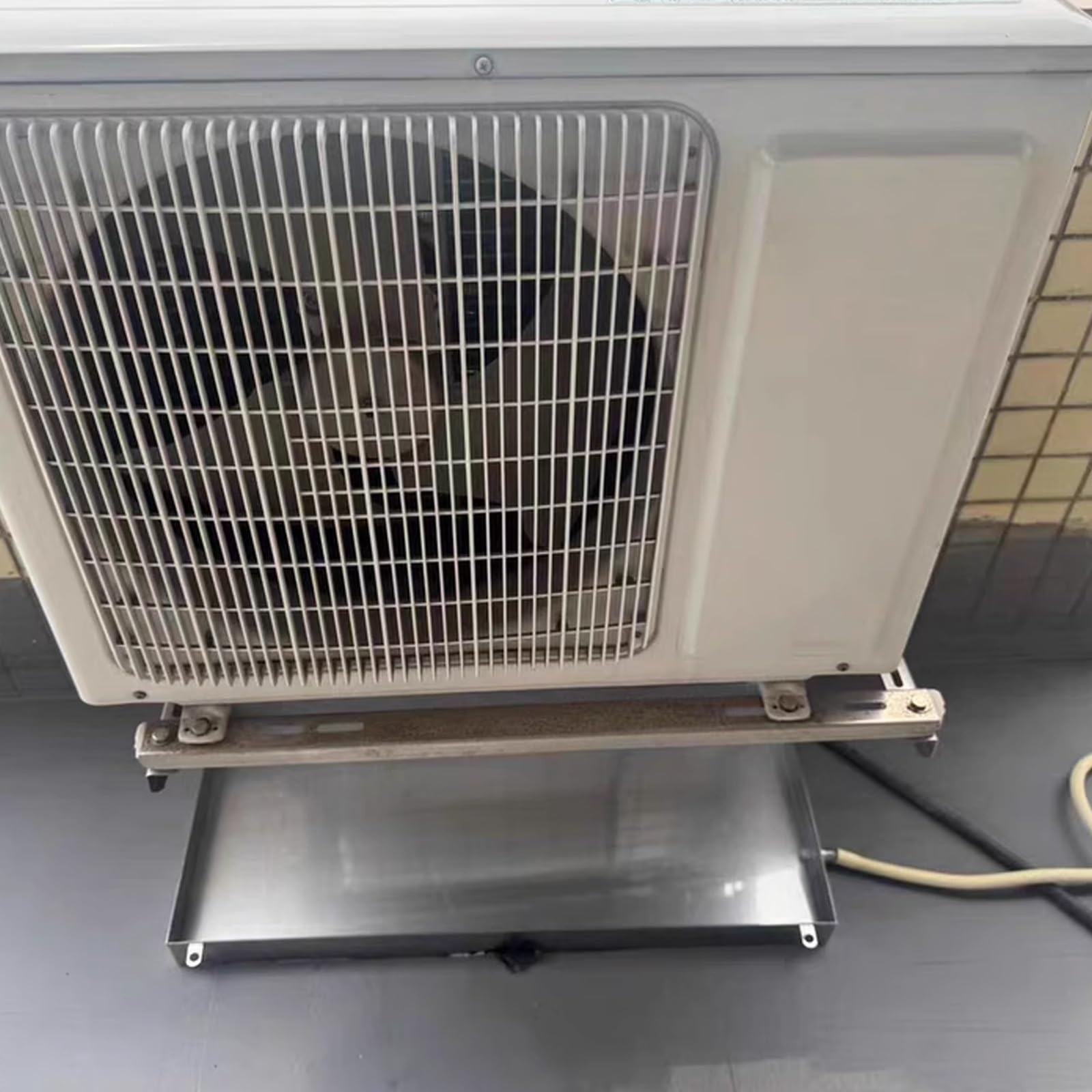 Vasca di raccolta in acciaio inox con scarico per condizionatori, vaschetta antigoccia per condensa con tubo dell'acqua, vaschetta di raccolta per condizionatore (90x60cm(36x24in))