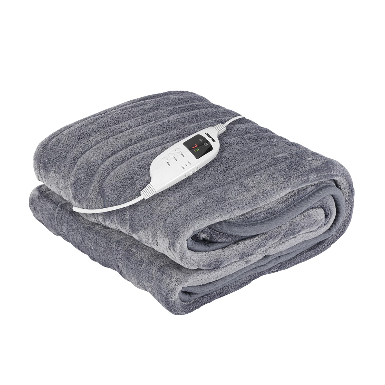 GEEPAS Electric Heated Blanket | Soft Flannel Fleece Heated Throw Over Blanket for Bed Sof...