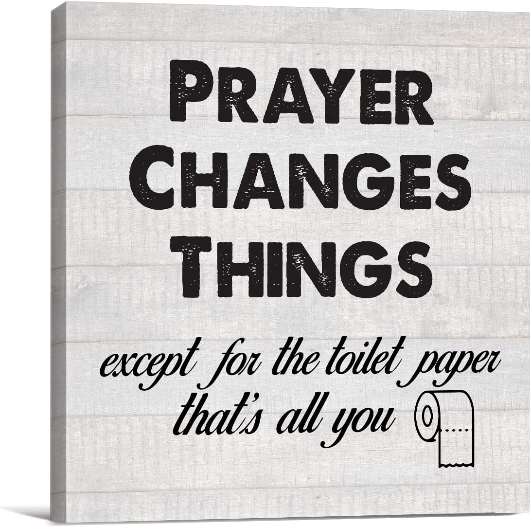 Amazon.com: Country Humor Bathroom Saying Canvas Prints Wall Art Decor ...